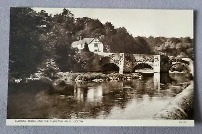 Vintage Postcard Unposted Ludford Bridge And The Charlton Arms Ludlow Shropshire • £2.54