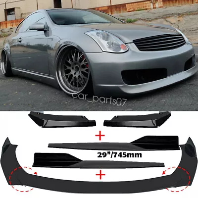 For Infiniti G35 G37 M35 Saloon Gloss Front Bumper Chin Lip Spoiler Splitter • $56.99