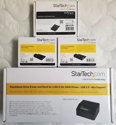 New! Sealed! StarTech SDOCK1EU3P2 Hard Drive Eraser Dock 4Kn Support + Adapters! • $259.99