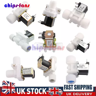 12V/24V 110/220V 1/2 3/4inch N/C Electric Solenoid Valve Magnetic Water Air UK • £8.99