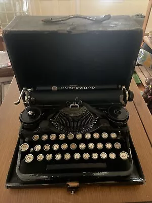 1920s Antique Underwood Standard Portable Typewriter Vintage With Case • $100