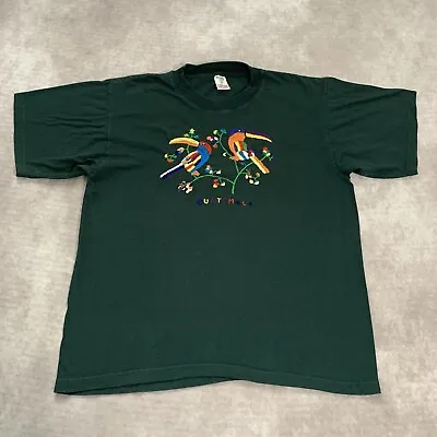 Vintage 90s Guatemala Shirt Size XL Toucan Stitched Embroidered Parrot Bird • $18.50