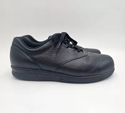 SAS Guardian Black Leather Slip Resistant Work Shoes - Mens Sz 10 WW Double Wide • $99.99