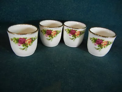 Royal Albert Old Country Roses Set Of 4 Egg Cups - England • $38.95