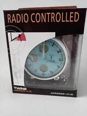 Twins Radio Controlled DFC Clock Date Temp Humidity Alarm 12/24hr BNIB NEW • £8.69