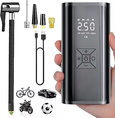 Electric Bike Air Pump Rechageable Car Tyre Inflator Bicycle Tire Air Compressor • $37.90