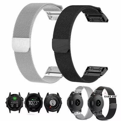 22mm Quick Fit Metal Magnetic Milanese Watch Band Strap For Garmin Fenix 5 • $21.99