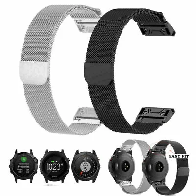 For Garmin Fenix 5X / 5X Plus 26mm Quick Fit Magnetic Milanese Watch Band • $21.99