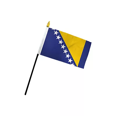 1 Dozen Bosnia & Herzegovina Flags 4x6in Stick Flag Bosnian Flag • $17.95