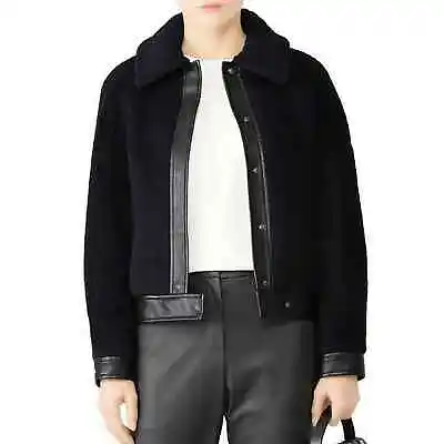 MARTIN GRANT PARIS Made In France Faux Shearling / Leather Jacket Size 38 $1180 • $125