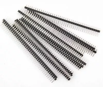 10 X 40 Pin Male Single Row Strip 2.54mm Pin Header Connector 0.1  Straight • £3.59