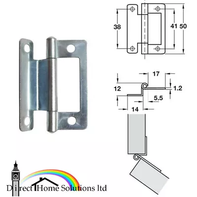 20 X Hafele Steel Flush Hinges Cranked 15-19mm Thickness Zinc Plated Caravan • £21.50