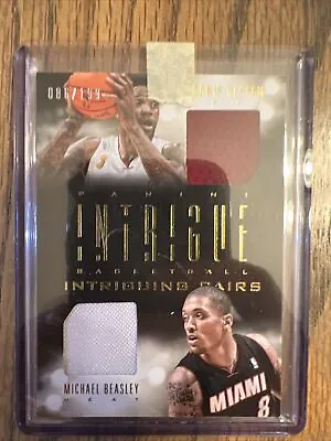 2013-14 Intrigue Udonis Haslem Michael Beasley Pairs Game Used Jersey #086/199 • $11.99