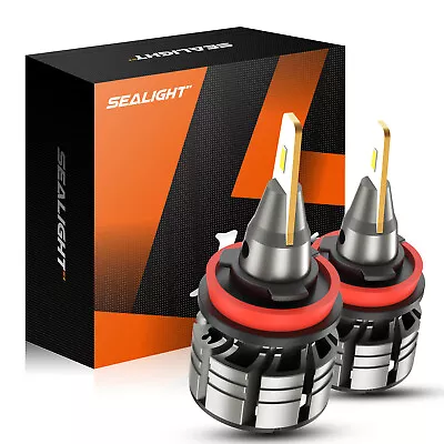 SEALIGHT H11 LED Headlight Kit Low Beam Bulb Super Bright 72W 8000LM 6000K White • $14.24