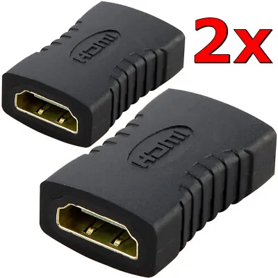$4.75 • Buy 2x HDMI Female To Female Joiner Coupler Cable Adapter Extender Connector 4K HDTV