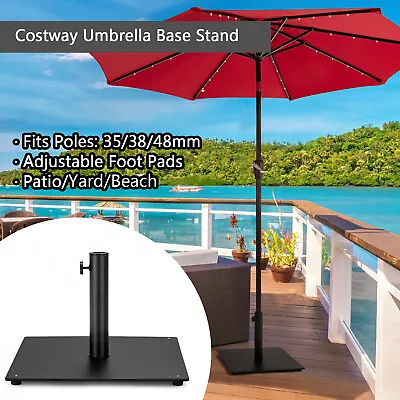 $85.85 • Buy Heavy Duty Umbrella Base Stand Outdoor Patio Beach Market Steel Parasol Holder