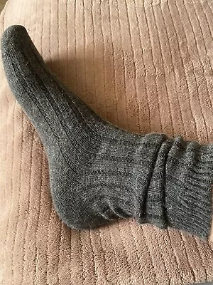 Alpaca Wool Unisex Socks  !!! Charcoal And Black  !! Very Comfortable! • $5.50