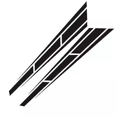 80cm 2X Decals Stickers Car Auto Hood Black Racing Sports Stripes Vinyl Graphics • $12.19