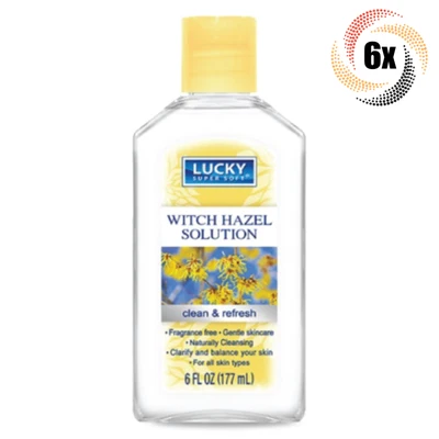 $21.82 • Buy 6x Bottles Lucky Witch Hazel Solution | Clean & Refresh | 6oz | Fast Shipping!
