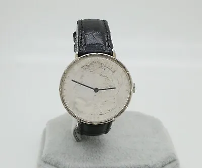 Morgan Silver Dollar 1890 Coin Watch 38mm Manual Wind Movement 17 Jewel • $475