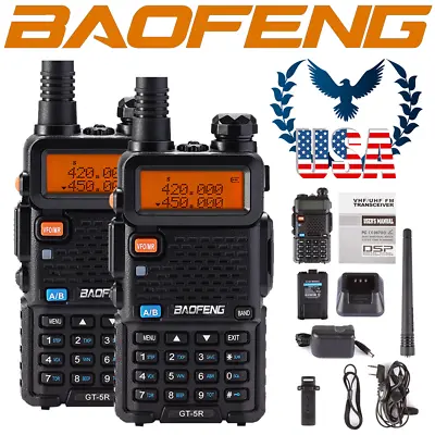 $43.19 • Buy US 2x Baofeng UV-5R Upgraded GT-5R Dual-Band VHF UHF Transceiver Two-way Radio