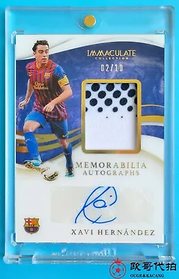 2020Panini Immaculate Barcelona Xavier Hernández Gold Match-worn Patch Auto 2/10 • $336