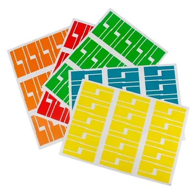 150 5 Color Self-adhesive Cable Wire Labels Identification Markers Tags Stickers • £4.39