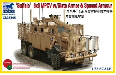 Bronco 1/35 'Buffalo' 6x6 MPCV W/Slat Armor & Spaced Armor #35145  • $92.38