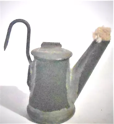 Antique Frostburg Tin Teapot Miners Oil Lamp With Wick Nice Original Cond. NR • $39.99