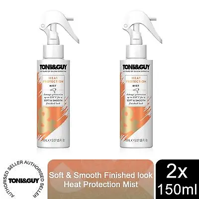£9.99 • Buy 2 Pack Toni & Guy  230 Degree Celsius Heat Protection Mist, 150 Ml