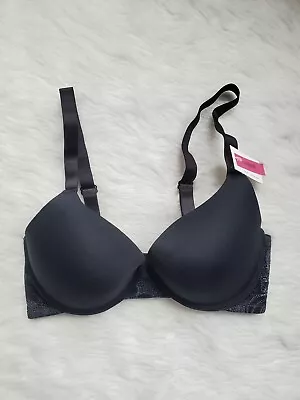 I Lumie Bra Comfort Fit Size 34D Black Lace Padded Thick Straps • $9.97