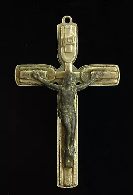 Vintage Metal Cross Crucifix Religious Holy Catholic Jesus • $12.99