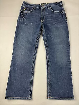 Ariat Jeans Mens 36x30 (36x28) Blue Denim M4 Boot Cut Low Rise Workwear Ranch • $39.99
