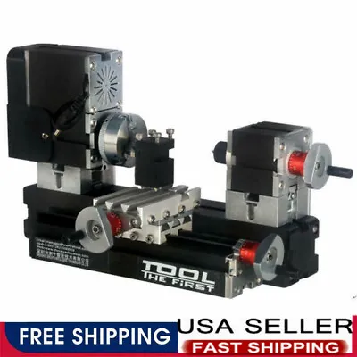 60W Mini Metal Lathe Soft Metalworking Woodworking DIY Model Making High Power • $271.68