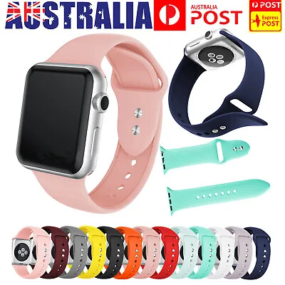 $9.99 • Buy For Apple Watch Ultra Series 8 7 6 5 4 3 2 SE Silicone Sports IWatch Band Strap