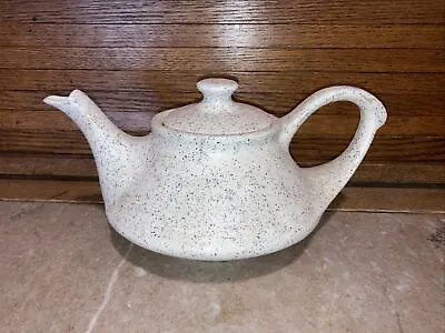 Vtg Cream W/ Turquoise & Brown Specks 4 Cup Teapot Circa 1950  Mid Century. MCM • $10