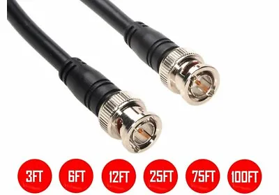 3FT - 100FT BNC Male To Male RG59 Coaxial Cable Video CCTV Security Camera Lot • $6.98