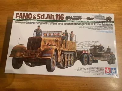 Tamiya 35246 German 18-Tone Heavy Half-Track   Famo   & Tank Transporter 1/35 • $123.59