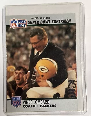 1990-91 Pro Set Super Bowl XXV Silver Anniversary Vince Lambardi • $3.99
