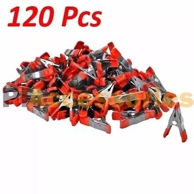 120x 2 Inch Mini Metal Spring Clamps W/ Red Rubber Tips Tool LOT Of 120 Pcs Pack • $29.79