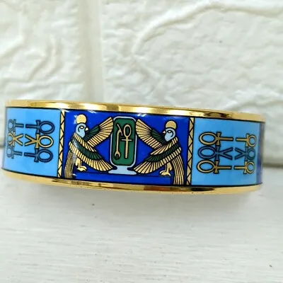 Michaela Frey Team Enamel Bangle Bracelet Blue Green Gold Color Used From Japan • $155