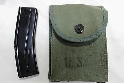 Military M1 .30 Carbine RIFLE OD Canvas Mag Magazine Pouch Magazines • $19.95