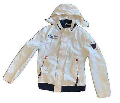 S.Oliver Finest Garments￼ Clothing Mens White Medium Hooded ￼ Jacket • $49