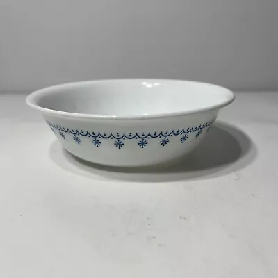 1 Corelle Blue Snowflake Garland Cereal Bowl 6 1/4  Vintage RARE • $2.49