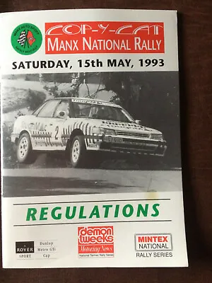 1993 COP-Y-CAT Manx National Stages Rally Regulaions • £8.95