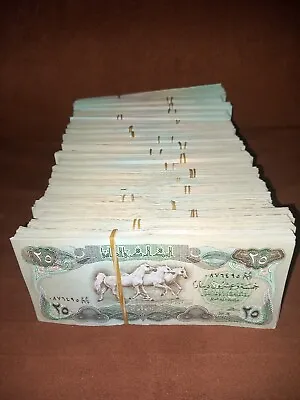 100 Pcs IRAQ  25 Dinar BANKNOTE  Bundle 1982 Free ShippingHigh Quality • $29.99