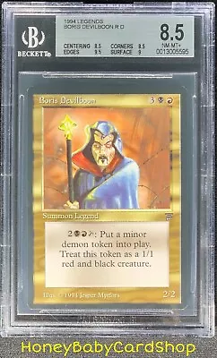 MTG Legends 1994 Boris Devilboon BGS 8.5Q++ (Baby Quad++) NM/MT+ OldSchool 93/94 • $64.99