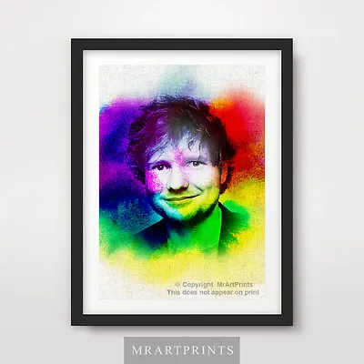 ED SHEERAN Art Print Poster A4 A3 A2 Shape Of You A Team Thinking Out Loud Photo • £14.99