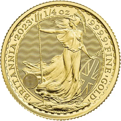 2023 Great Britain Gold Britannia £25 King Charles 1/4 Oz - BU • $637.74