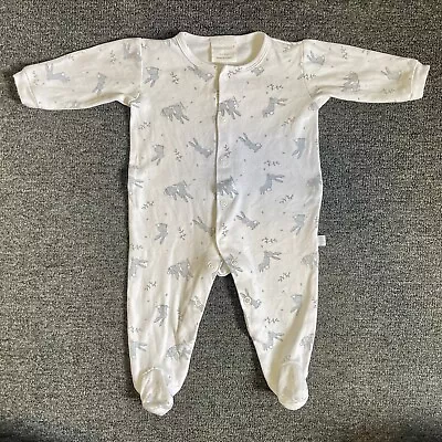 Marquise Baby Boy White Bunny Coverall Size 000 • $5